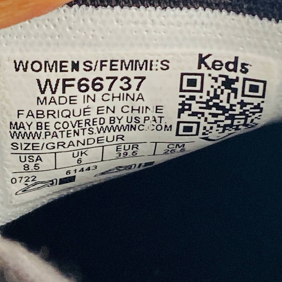 Keds Women's Black Slip-On Shoes with Silver Glitter Sole - Picture 5 of 10